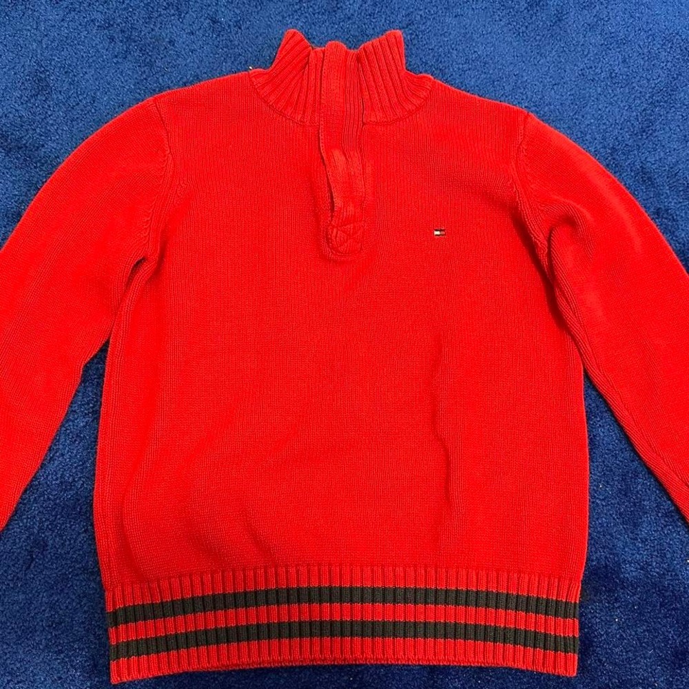 Red Tommy Hilfiger knit jumper kids‎ size small  #knitwear #sweater
